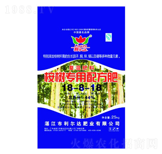 桉樹專用配方復混肥料18-8-18-利爾達肥業(yè)