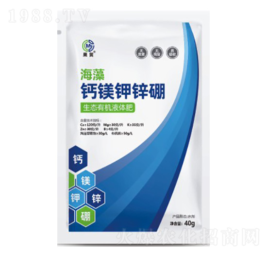海藻鈣鎂鉀鋅硼-生態(tài)有機(jī)液體肥-果茂生物