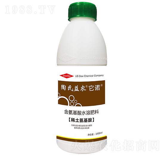 1000ml稀土氨基酸-它諾-陶氏益農(nóng)