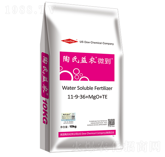 大量元素水溶肥料11-9-36+MgO+TE-微到-陶氏益農