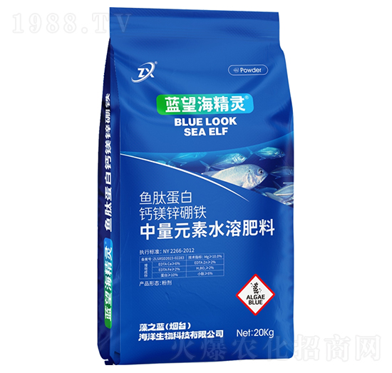 魚(yú)肽蛋白鈣鎂鋅硼鐵-藍(lán)望海精靈-藻之藍(lán)