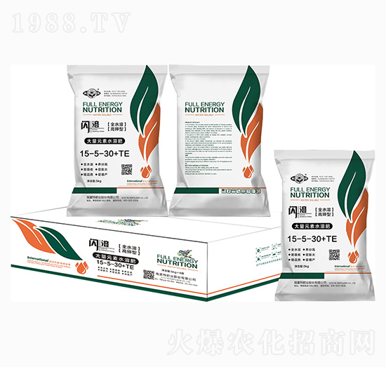 全水溶高鉀型大量元素水溶肥料15-5-30+TE-農(nóng)來(lái)樂-俄富特肥業(yè)