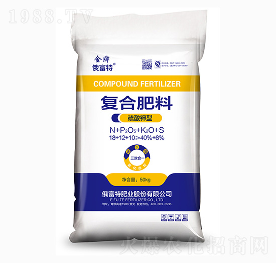 48%硫酸鉀型復(fù)合肥料18-12-10-農(nóng)來樂-俄富特肥業(yè)