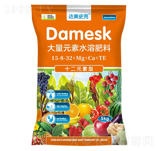 十二元素型大量元素水溶肥15-8-32+Mg+Ca+TE-達美史克