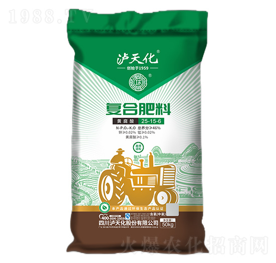 黃腐酸復(fù)合肥料25-15-6-工農(nóng)-瀘天化