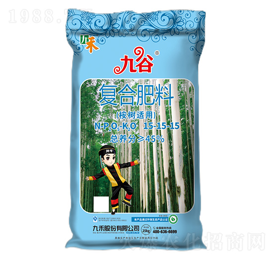 桉樹(shù)適用復(fù)合肥料15-15-15-九谷-九禾