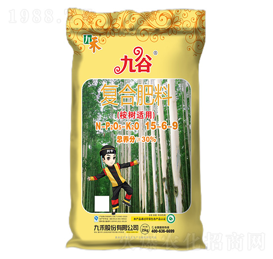 桉樹(shù)適用復(fù)合肥料15-6-9-九谷-九禾