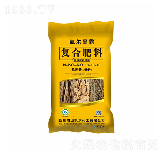 腐植酸藥材復(fù)合肥料18-18-18-凱爾黑霸-凱美佳肥業(yè)