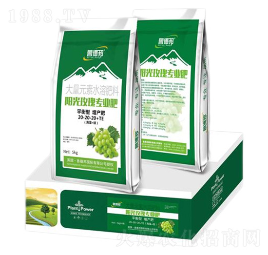 陽(yáng)光玫瑰專用平衡型大量元素水溶肥料20-20-20+TE-魯?shù)掳? style=