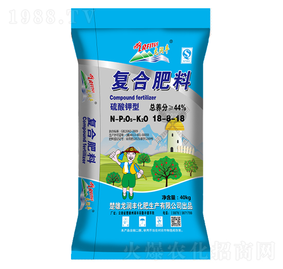 硫酸鉀型復(fù)合肥料18-8-18-龍潤(rùn)豐