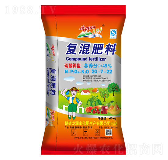 硫酸鉀型復(fù)混肥料20-7-22-龍潤(rùn)豐