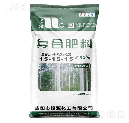桉樹適用復(fù)合肥料15-15-15-珍珠泉-華強化工集團