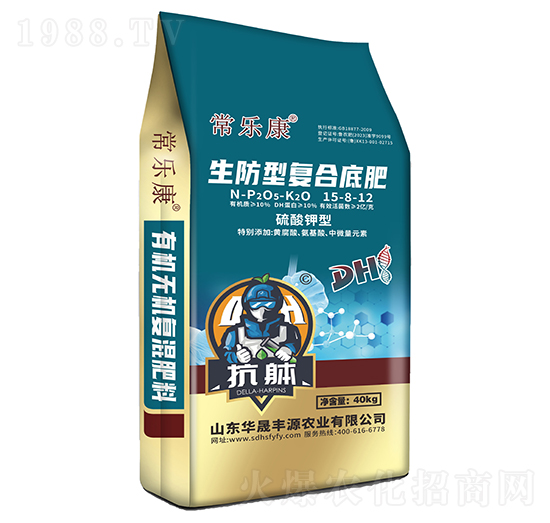 抗躰生防型復(fù)合底肥15-8-12-常樂(lè)康-華晟豐源