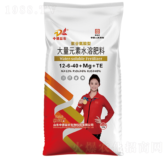聚谷氨酸型大量元素水溶肥料12-6-40+Mg+TE-云冠石-中德益農(nóng)