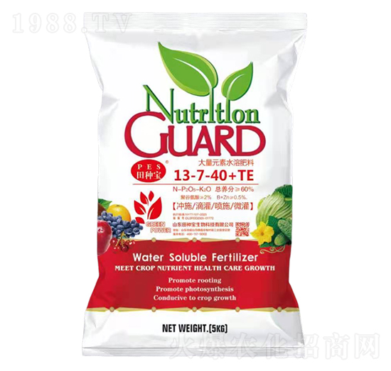 高鉀型大量元素水溶肥料13-7-40+TE-肽源生物