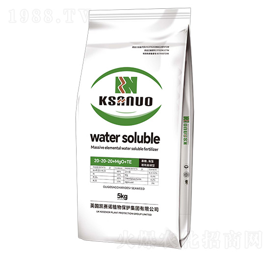 增效平衡型大量元素水溶肥料20-20-20+MgO+TE-凱賽諾
