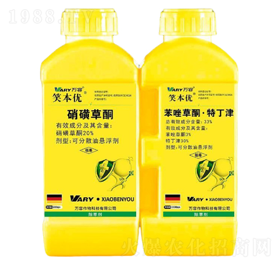 20%硝磺草酮+33%苯唑草酮·特丁津-笑本優(yōu)-萬容