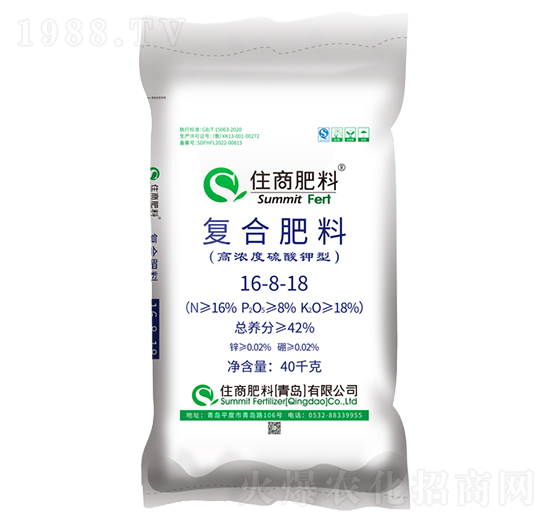 硫酸鉀型復(fù)合肥料16-8-18-住商肥料