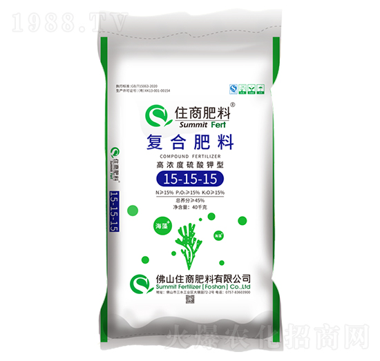 高濃度硫酸鉀型復(fù)合肥料15-15-15-住商肥料