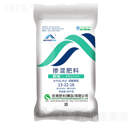 夢豐控釋摻混肥13-22-16-住商肥料