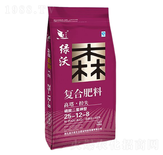 磷酸二氫鉀型復(fù)合肥料25-12-8-綠沃森