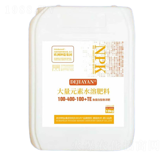 魚(yú)蛋白型懸浮大量元素水溶肥料100-400-100+TE-德鉀鹽國(guó)際