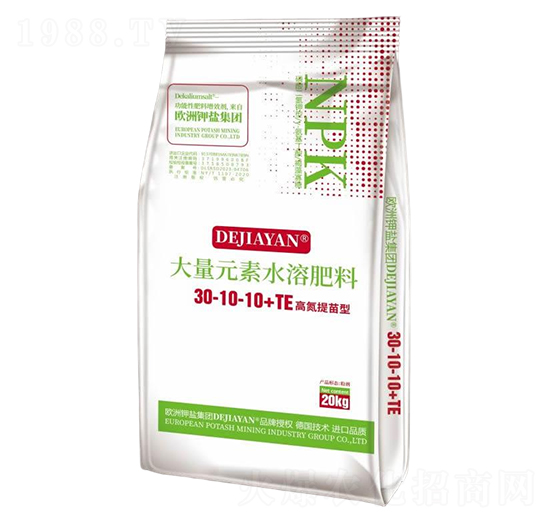 高氮提苗型大量元素水溶肥料30-10-10+TE-德鉀鹽國際