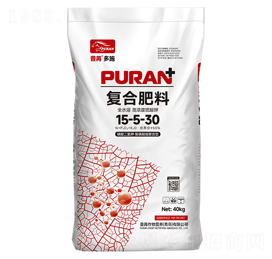 磷酸二氫鉀·聚磷酸銨聚合型復(fù)合肥料15-5-30-普苒多施