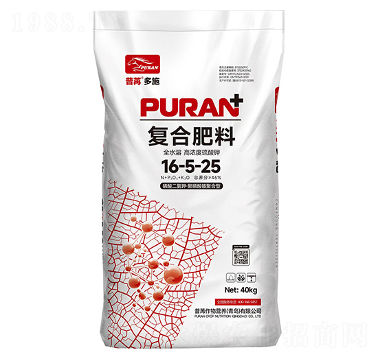 磷酸二氫鉀·聚磷酸銨聚合型復合肥料16-5-25-普苒多施