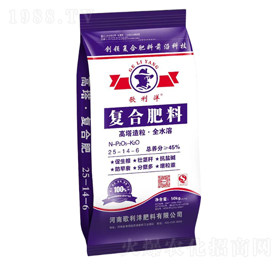 高塔造?！と軓?fù)合肥料25-14-6-歌利洋