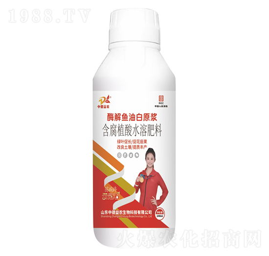 含腐植酸水溶肥料-酶解魚油白原漿-云冠石