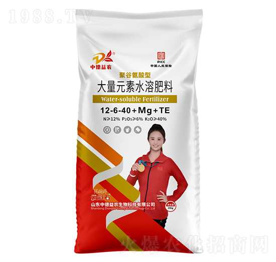 聚谷氨酸型大量元素水溶肥料12-6-40+Mg+TE-云冠石