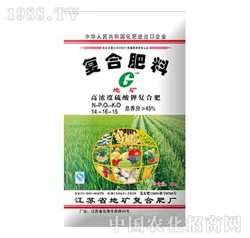 高濃度硫酸鉀復合肥料14-16-15
