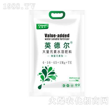 大量元素水溶肥料4-16-45+1Mg+TE-英德爾-德爾生物