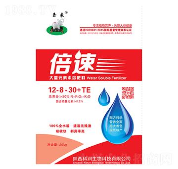 高鉀型大量元素水溶肥12-8-30+TE-倍速-科潤生物