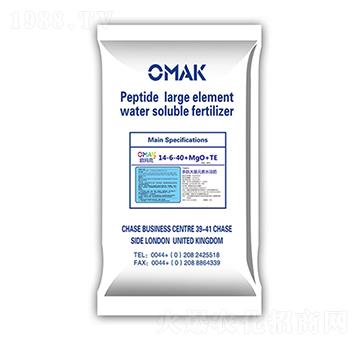多肽大量元素水溶肥14-6-40+MgO+TE-歐瑪克-方護(hù)