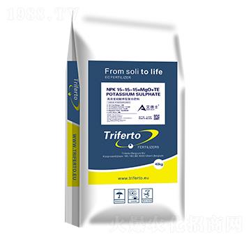 高濃度硫酸鉀型復合肥料15-15-15+MgO+TE 艾德士 特菲爾圖