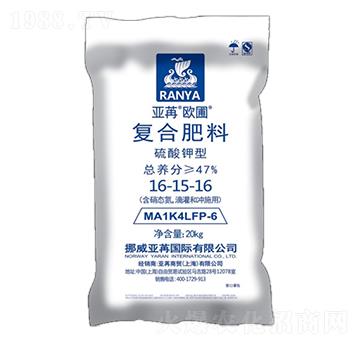 硫酸鉀型復合肥料16-15-16 亞苒歐圃 亞苒國際