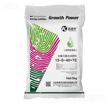 高鉀膨果型大量元素水溶肥料13-6-40+TE-凱德華