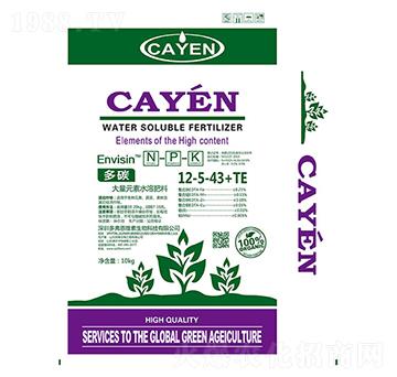 多碳·大量元素水溶肥12-5-43+TE-多弗恩維素