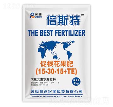 促根花果肥大量元素水溶肥15-30-15+TE-倍斯特-潤達(dá)化學(xué)