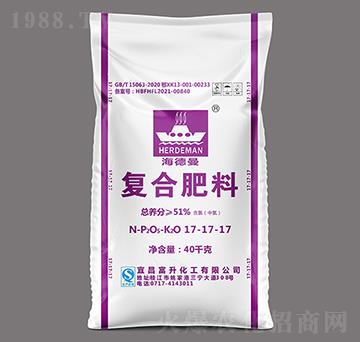 40kg純硫酸鉀復(fù)合肥料（中氯）17-17-17-海德曼-三寧化工