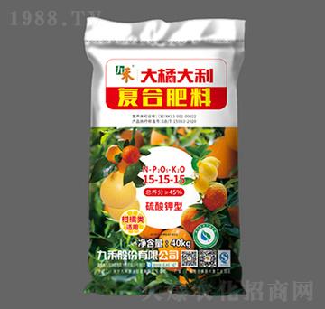 柑橘類適用硫酸鉀型復(fù)合肥料15-15-15-大橘大利-九禾股份