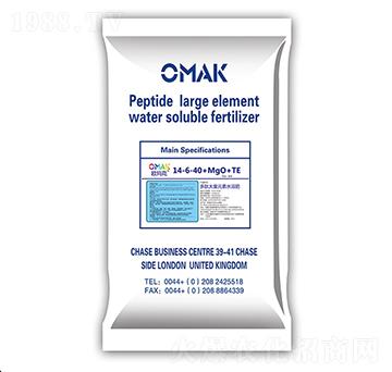 多肽大量元素水溶肥料14-6-40+MgO+TE-歐瑪克-方護作物