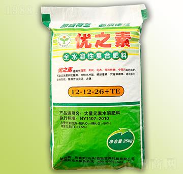 全水溶性復合肥料12-12-26+TE-優(yōu)之素-優(yōu)富斯