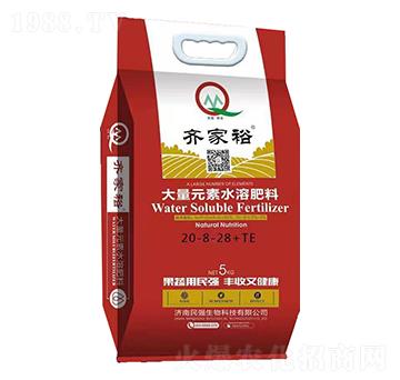 大量元素水溶肥料20-8-28+TE-齊家裕-民強(qiáng)生物