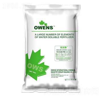 大量元素水溶肥料15-5-40+TE-歐文斯