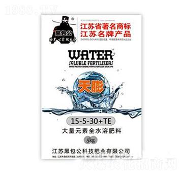 大量元素全水溶肥料15-5-30+TE-天膨-黑包公
