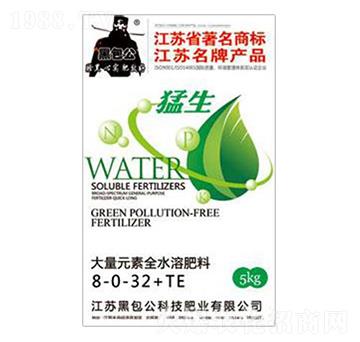 大量元素全水溶肥料8-0-32+TE-猛生-黑包公