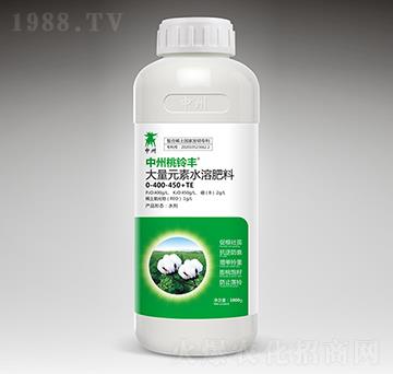 大量元素水溶肥料0-400-450+TE-中州桃鈴豐-中之州